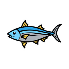 skipjack tuna icon, skipjack tuna vector illustration-simple illustration of skipjack tuna, perfect for skipjack tuna logos and icons