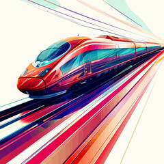 Fototapeta premium fast moving train