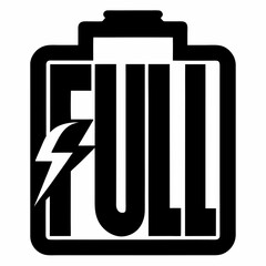 Battery Battery (Full, Half, Empty) vector silhouette black design white background