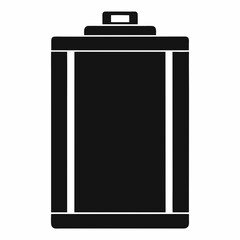 Battery Battery (Full, Half, Empty) vector silhouette black design white background