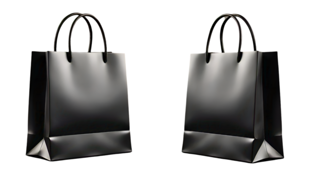  Photorealistic Shopping Bag Mockup Transparent PNG