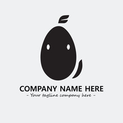 Egg cartoon illustration black and white for logo company vector image
