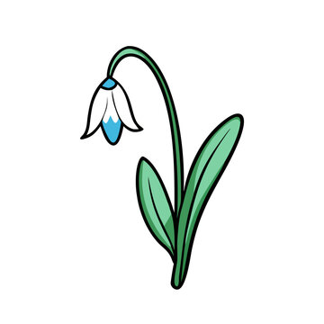 recommend clip art: snowdrop flower icon, snowdrop flower vector illustration-simple illustration of snowdrop flower, perfect for snowdrop flower logos and icons