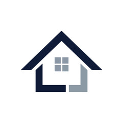 A Minimal Vector Style House Real Estate Logo Isolated on Transparent Background, Perfect for Real Estate Business Branding