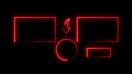 neon end screen. Subscribe button and outro for gaming and video channels Youtube End screen Outro Card subscribe to my channel