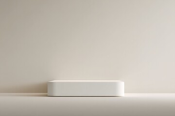 minimalistic empty podium on clean surface ideal for showcasing electronics