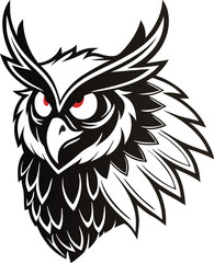 Owl Silhouette Vector Illustration - Elegant and Mysterious Bird Design for Wildlife and Creative Projects.