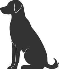 Dog Silhouette Vector Illustration - Elegant and Minimalistic Design for Pet and Wildlife Projects.