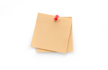 Pinned brown sticky note sticker