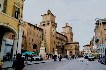 Gordijnen Smalle Straten The narrow streets of the city of Ferrara (Emilia Romagna, Italy)  © RedRumStudio