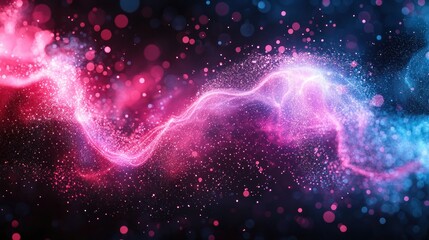 Abstract vibrant swirling nebula