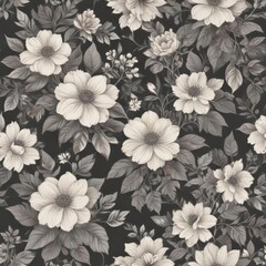 seamless floral pattern, seamless floral background, seamless pattern with flowers