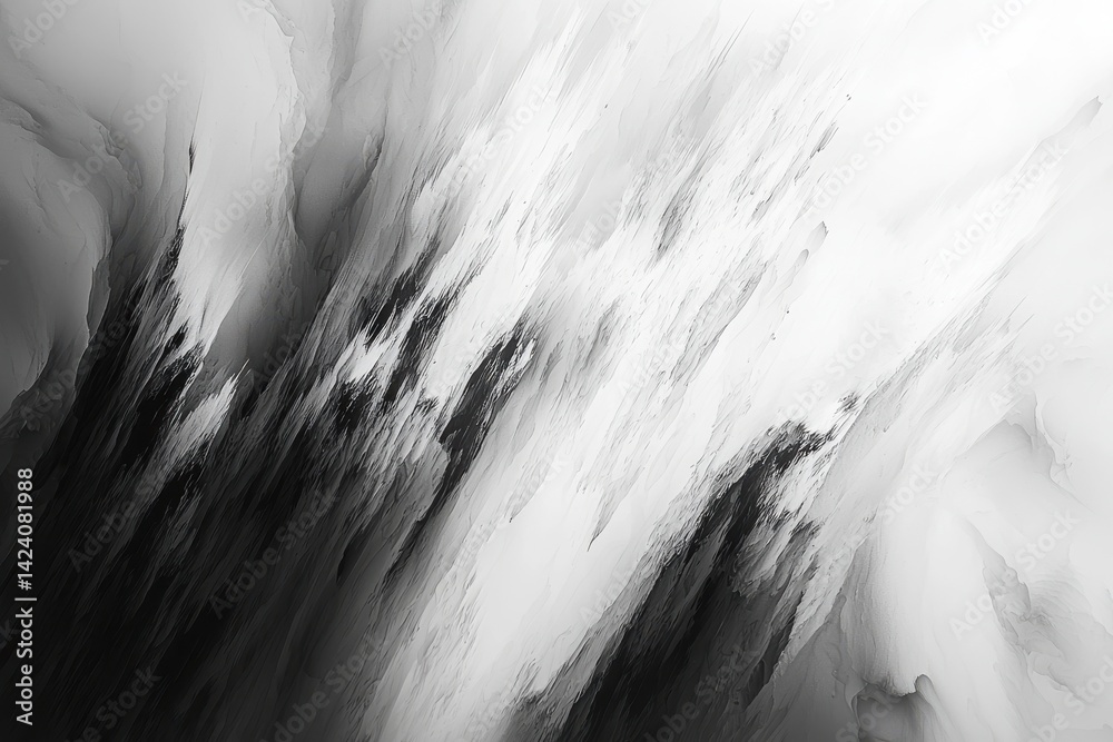 Wall mural abstract monochrome texture with flowing patterns and light effects