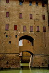 The narrow streets of the city of Ferrara (Emilia Romagna, Italy)
