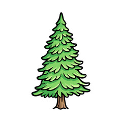 spruce tree icon, spruce tree vector illustration-simple illustration of spruce tree, perfect for spruce tree logos and icons