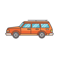 station wagon icon, station wagon vector illustration-simple illustration of station wagon, perfect for station wagon logos and icons