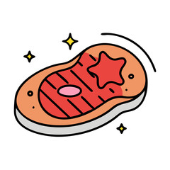 steak icon, steak vector illustration-simple illustration of steak, perfect for steak logos and icons