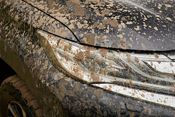 Dirt on headlight and car body black