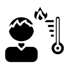 Fever Vector Glyph Icon Design