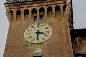 The narrow streets of the city of Ferrara (Emilia Romagna, Italy)