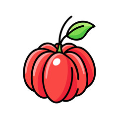 surinam cherry icon, surinam cherry vector illustration-simple illustration of surinam cherry, perfect for surinam cherry logos and icons