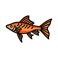 swordtail fish icon, swordtail fish vector illustration-simple illustration of swordtail fish, perfect for swordtail fish logos and icons