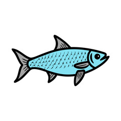 tarpon icon, tarpon vector illustration-simple illustration of tarpon, perfect for tarpon logos and icons