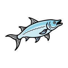tarpon icon, tarpon vector illustration-simple illustration of tarpon, perfect for tarpon logos and icons
