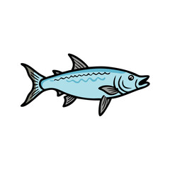 tarpon icon, tarpon vector illustration-simple illustration of tarpon, perfect for tarpon logos and icons
