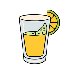 tequila shot icon, tequila shot vector illustration-simple illustration of tequila shot, perfect for tequila shot logos and icons