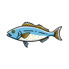 tilefish icon, tilefish vector illustration-simple illustration of tilefish, perfect for tilefish logos and icons