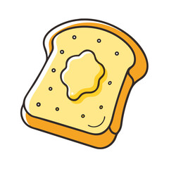 toast with butter icon, toast with butter vector illustration-simple illustration of toast with butter, perfect for toast with butter logos and icons