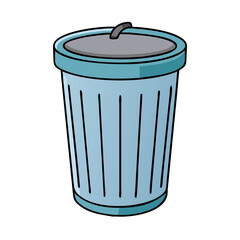 trash bin icon, trash bin vector illustration-simple illustration of trash bin, perfect for trash bin logos and icons