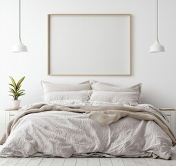 Cozy Bedroom Interior with Simple Decor and Soft Textures