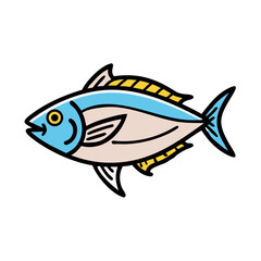 tuna icon, tuna vector illustration-simple illustration of tuna, perfect for tuna logos and icons