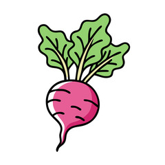 turnip icon, turnip vector illustration-simple illustration of turnip, perfect for turnip logos and icons