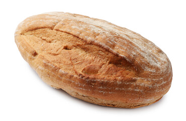 Fresh loaf of bread isolated on white