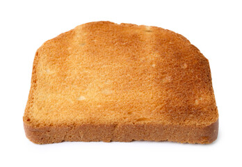 Piece of fresh toast bread isolated on white
