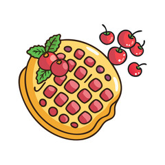 waffle with berries icon, waffle with berries vector illustration-simple illustration of waffle with berries, perfect for waffle with berries logos and icons