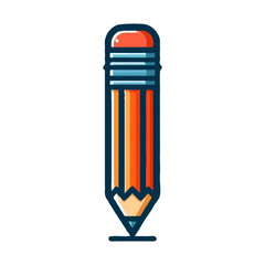Simple Pencil Illustration with Eraser