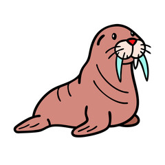 walrus icon, walrus vector illustration-simple illustration of walrus, perfect for walrus logos and icons