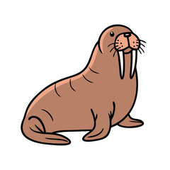 walrus icon, walrus vector illustration-simple illustration of walrus, perfect for walrus logos and icons