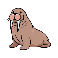 walrus icon, walrus vector illustration-simple illustration of walrus, perfect for walrus logos and icons