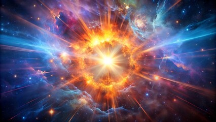 Fototapeta premium Cosmic Supernova Explosion Background