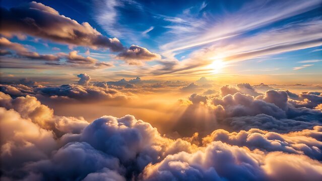Dreamy Cloudscape From Above Background