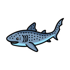 whale shark icon, whale shark vector illustration-simple illustration of whale shark, perfect for whale shark logos and icons