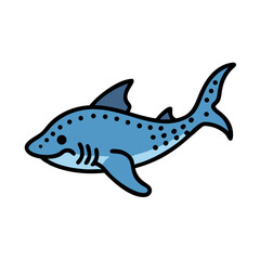 whale shark icon, whale shark vector illustration-simple illustration of whale shark, perfect for whale shark logos and icons