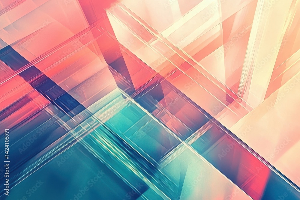 Sticker colorful abstract geometric background with transparent layers and lines