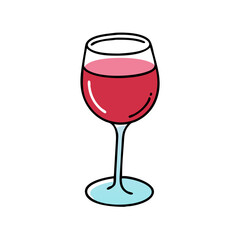 wine glass icon, wine glass vector illustration-simple illustration of wine glass, perfect for wine glass logos and icons