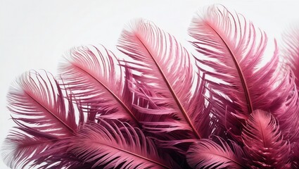 Fototapeta premium Pink feathers close-up (1)